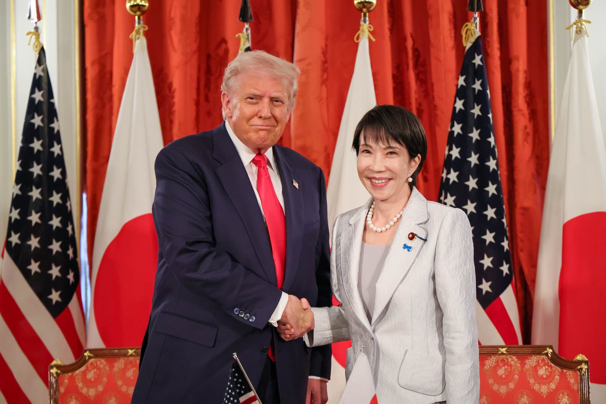 高市早苗上任不到1個月,已先後與美國總統川普等人會面。(翻攝自首相官邸臉書)
