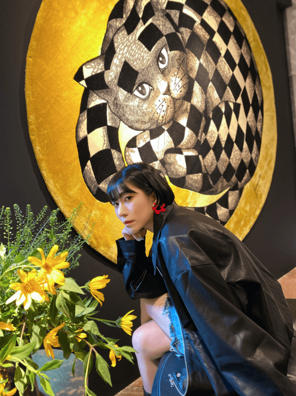 哈雷蜜出席選品店CLUB DESIGNER舉辦的FORNASETTI下午茶藝術展。(哈雷蜜提供)
