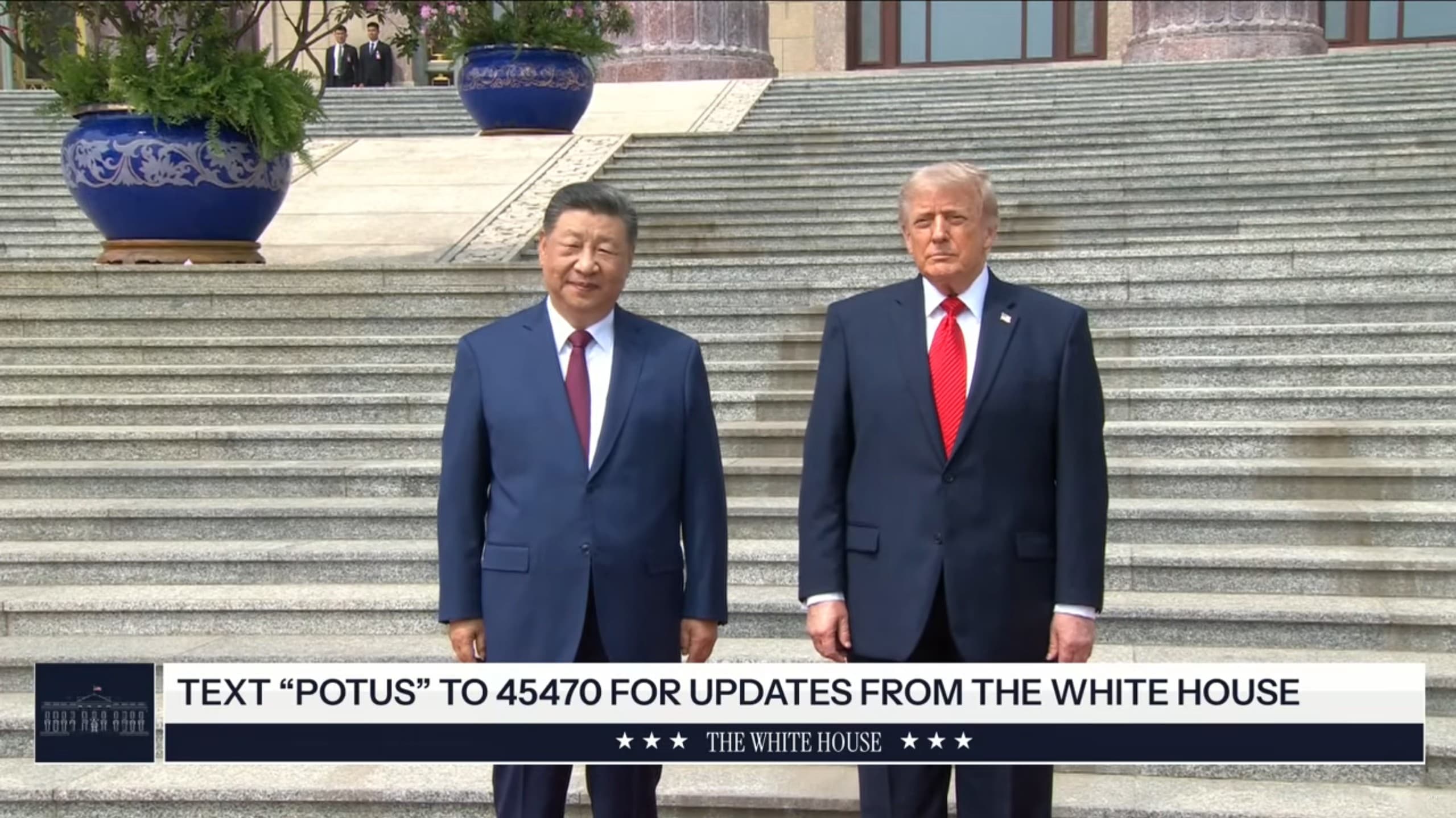 川普與習近平合影。(翻攝YT@The White House)
