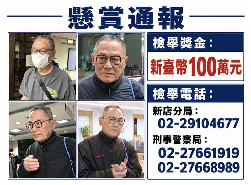 刑事局將張俊傑列為「重要緊急查緝專案」。(刑事局提供)