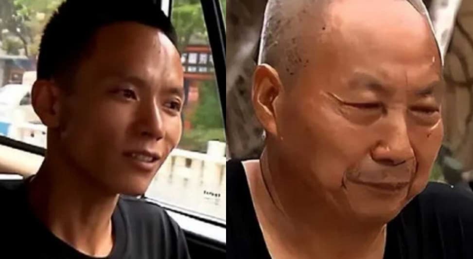 柳軍(圖左)小時候被人口販子拐賣,終於在網上尋親,找到親生父親姚安心(圖右)。(翻攝微博)