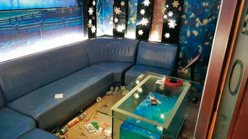 金防部金門守備大隊3名役男,今年1月在KTV鬧事,將店內物品砸毀。(金城分局提供)