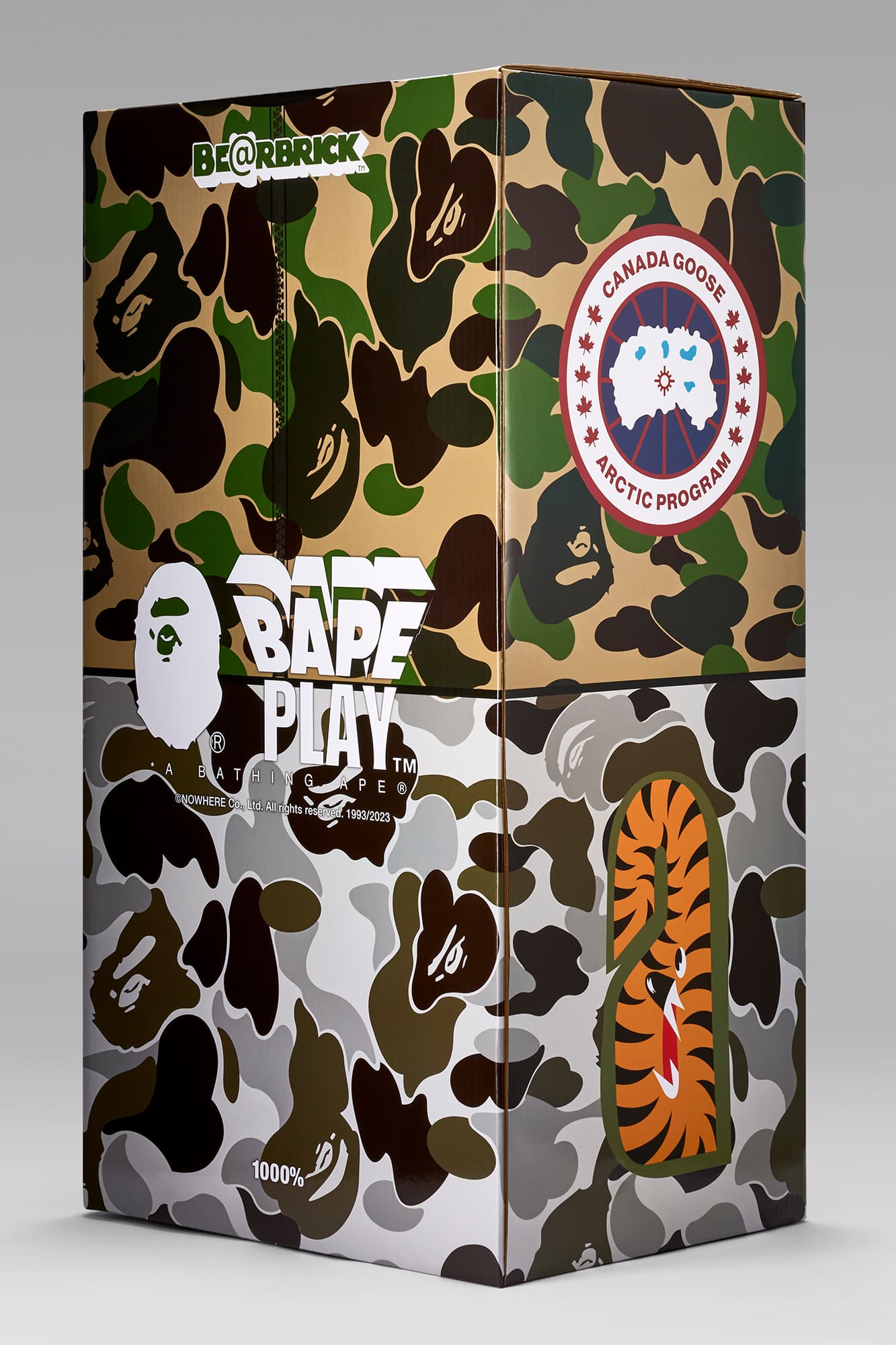 ABC Crofton BE@RBRICKs 1000%公仔外包裝。(CANADA GOOSE提供)