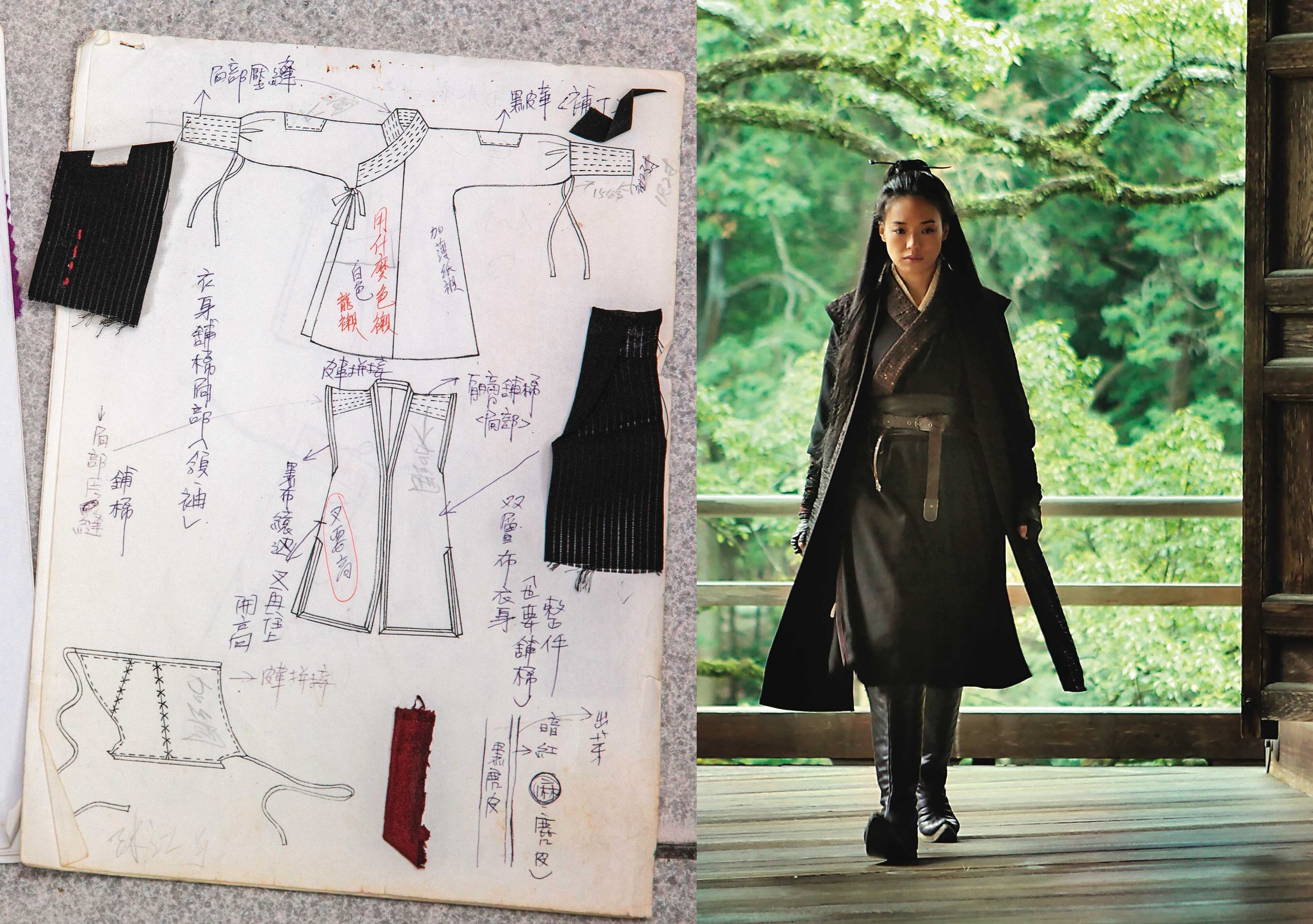 陳忠信與《刺客聶隱娘》美術設計黃文英合作,製作電影裡的服裝,光是殺手裝就達4、5件。(光點影業提供)