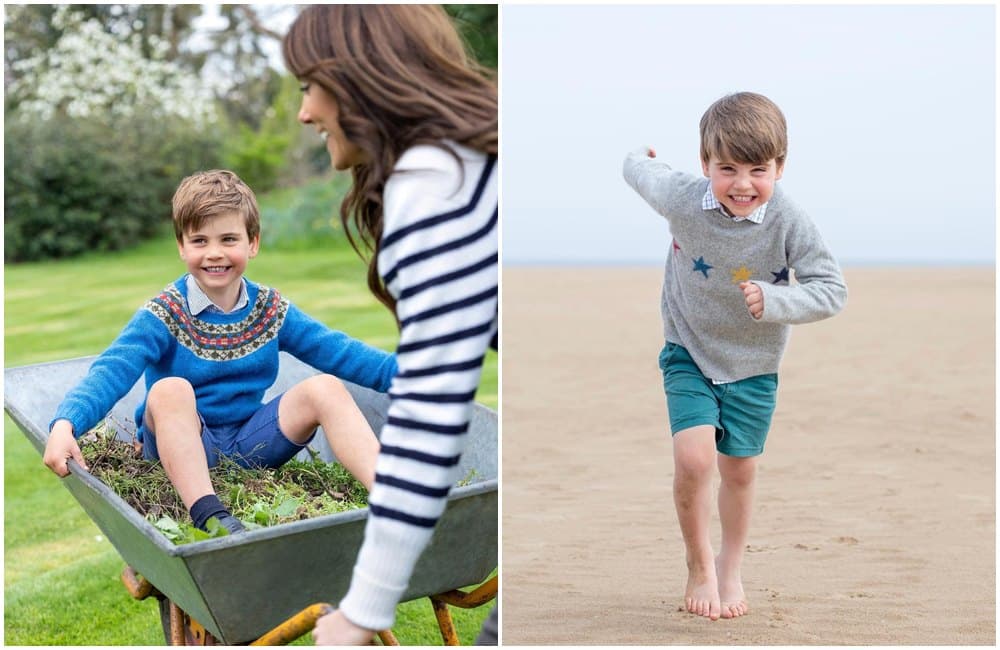 路易王子去年的5歲生日照(左圖),以及4歲生日照(右圖)。(翻攝princeandprincessofwales IG)