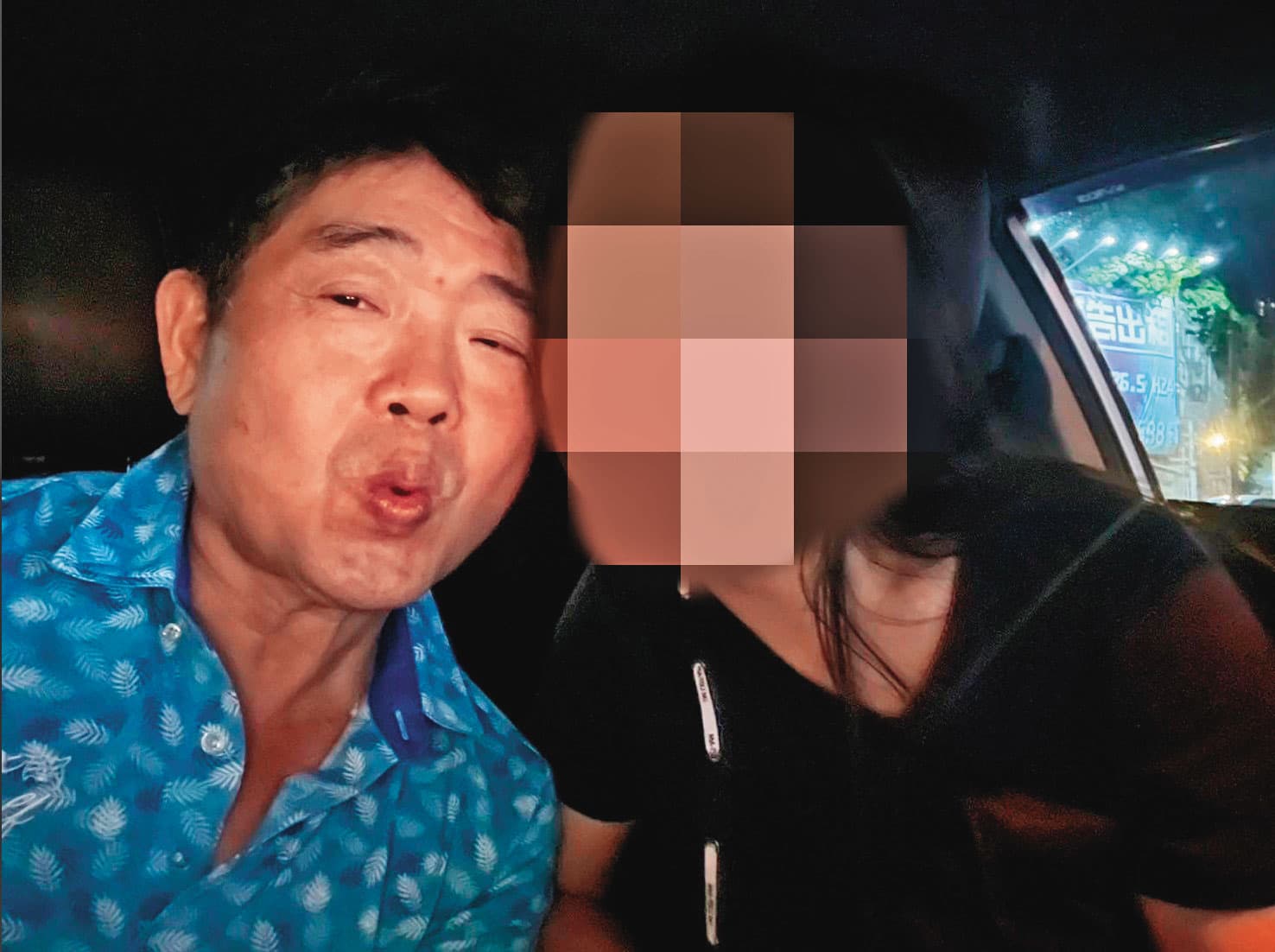 林青穀(左)與小美(右)熱戀時的親密合影,如今已成追憶。(讀者提供)