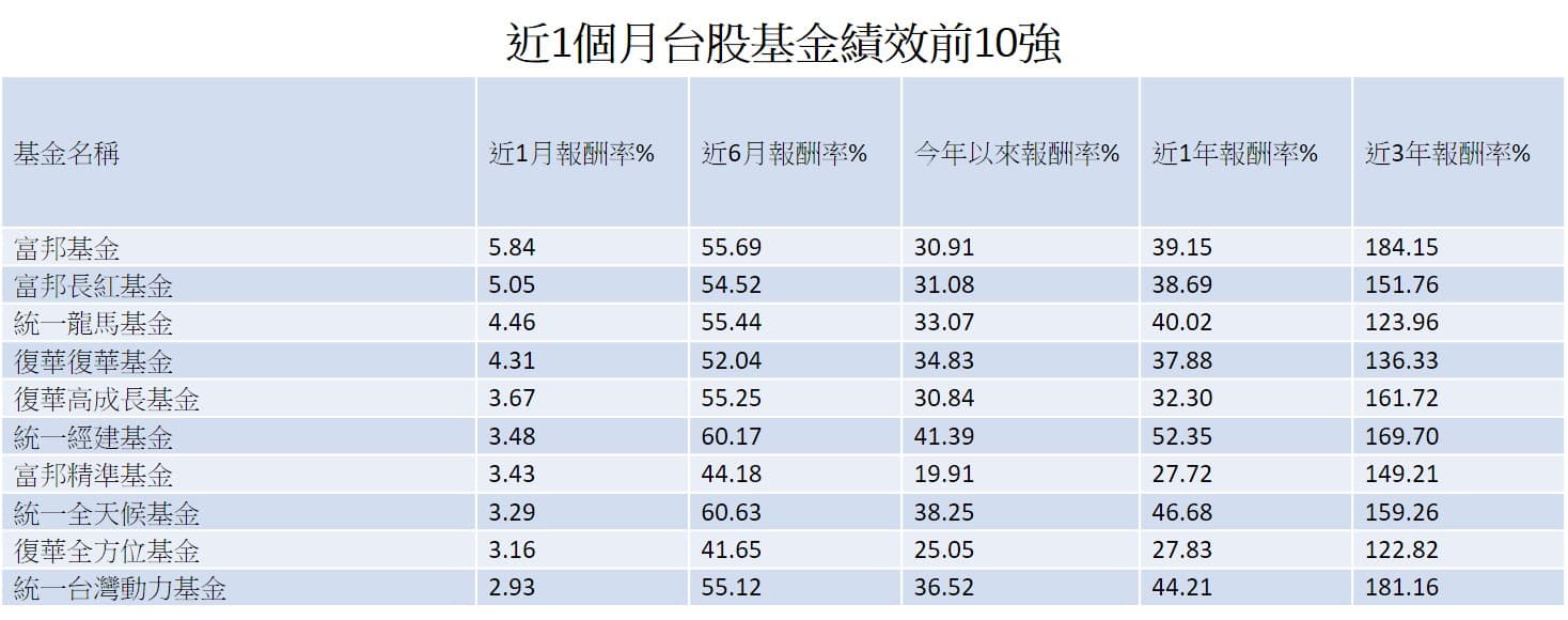 資料來源:CMoney,2025/11/21;公會分類:國內一般股票型