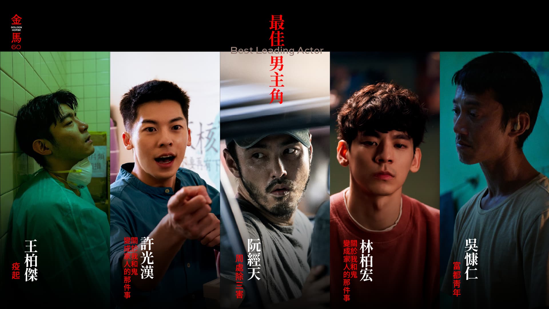 最佳男主角入圍名單出爐。(翻攝自金馬影展 TGHFF臉書)