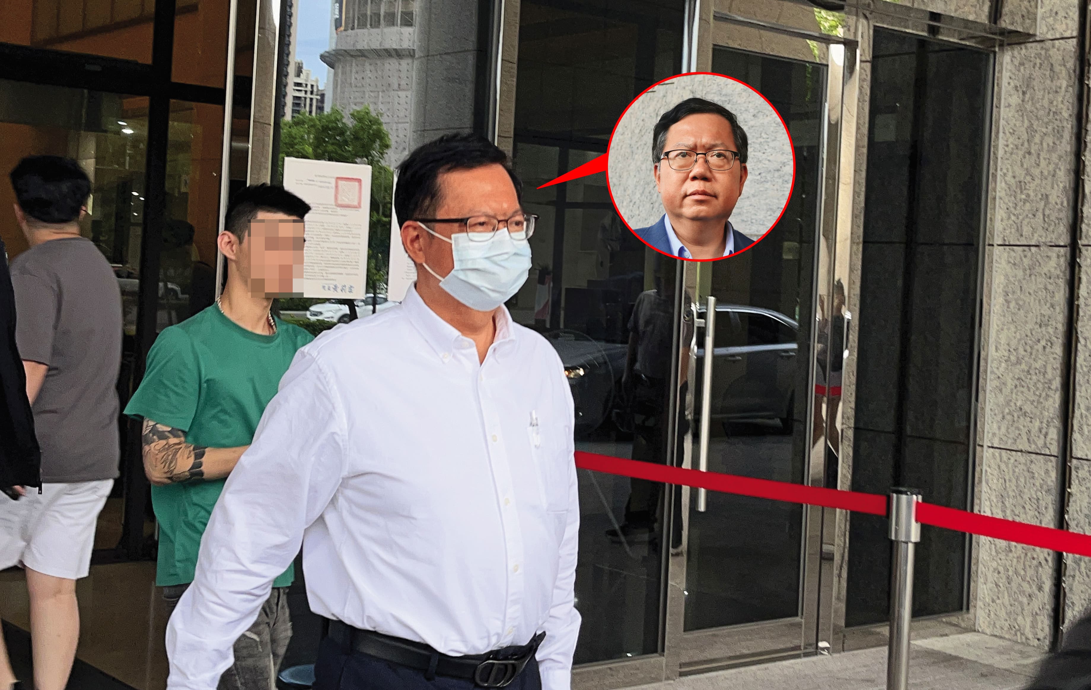 鄭文燦17日赴桃園地院勘驗會議錄音,他強調廖氏父子仍需取得全體地主同意才能進行開發,檢方對他有所誤解。(中央社)