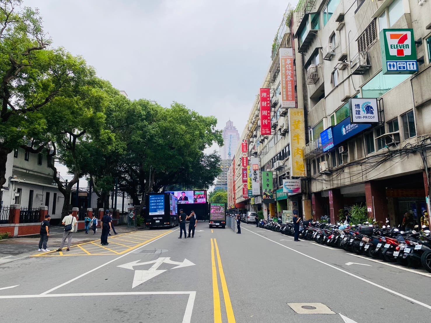 青島東路6-1號以東為聲援修法集會現場。(警方提供)
