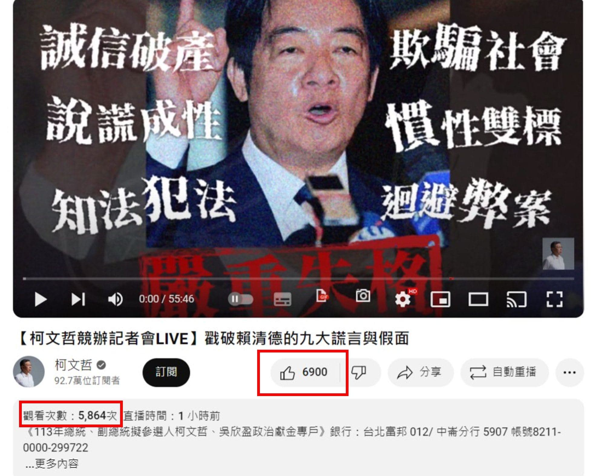 網紅「四叉貓」表示，「隨便找一個柯文哲剛發布的影片也有這種現象阿，到底是在驚訝什麼…」。（翻攝自劉宇臉書）