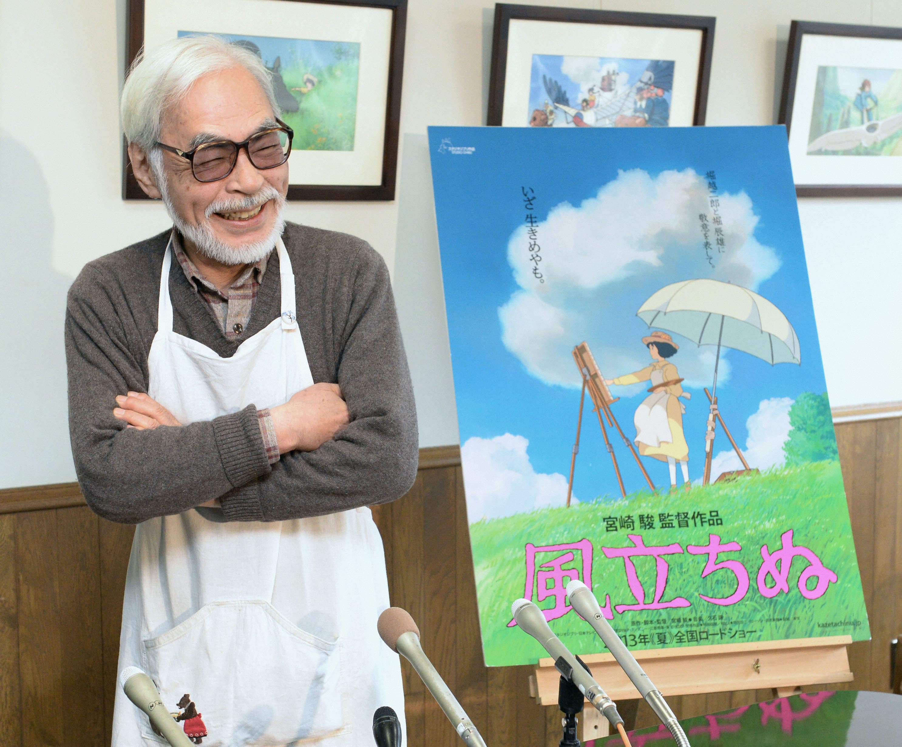 宮﨑駿2013年推出電影《風起》後宣布不再製作長片。(東方IC)