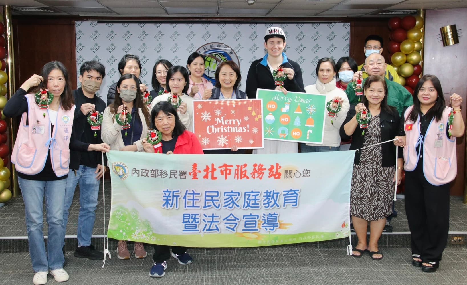 移民署台北市服務站今舉辦新住民家庭教育暨法令宣導課程,邀請美國新住民分享美台文化差異趣事。(移民署提供)