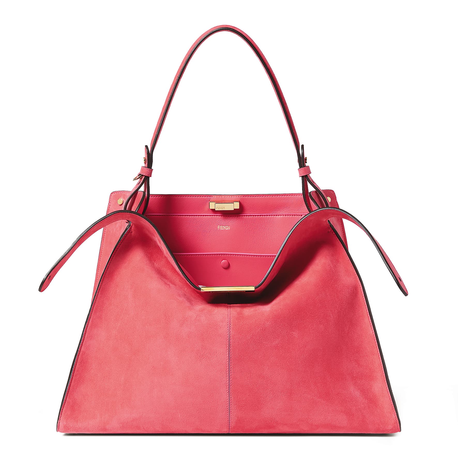 FENDI Way大型款式。天竺葵粉 NT$140,000。(FENDI提供)