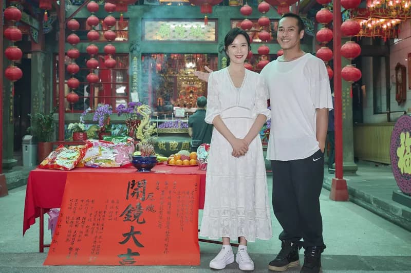 天心(左)和莊凱勛合作《厄魂》。(星映電影提供)