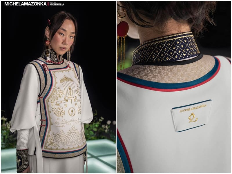 蒙古代表隊服來自蒙古服裝品牌Michel & Amazonka。(翻攝自Монголын Үндэсний Олимпын Хороо - MNOC臉書)