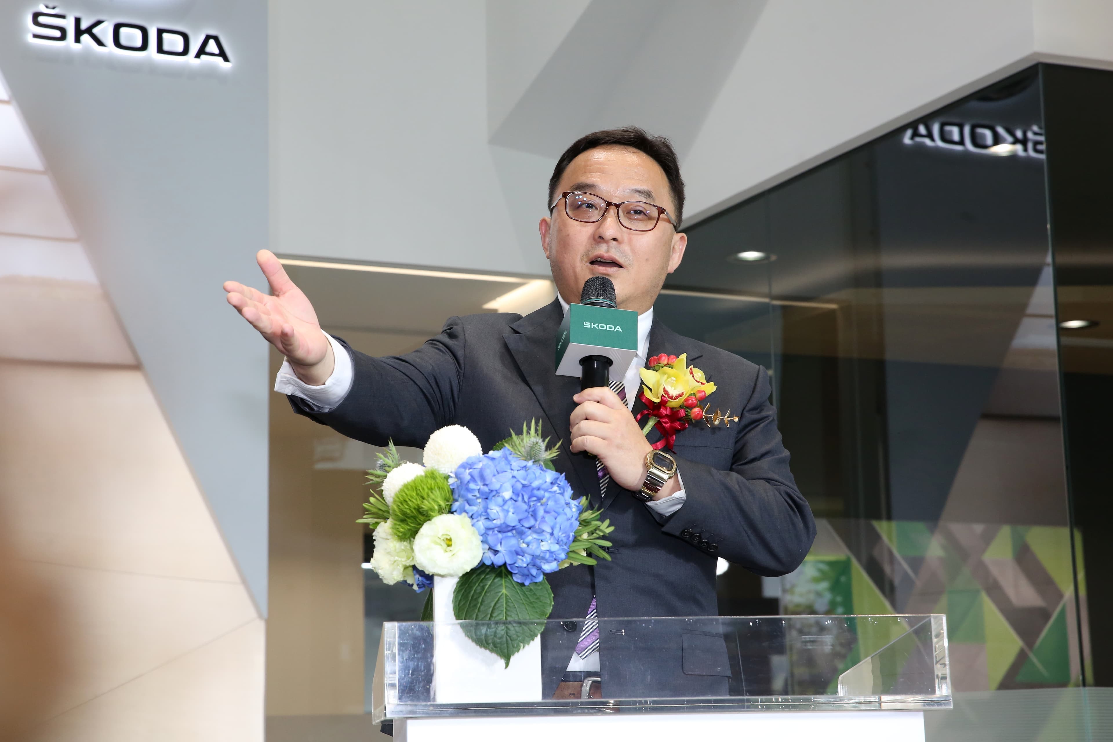 尚騰汽車集團執行長吳睿弘(圖)表示,全新的Škoda旗艦據點正式啟用,「希望能為大台北地區消費者提供最完整且先進的購車與服務體驗。」