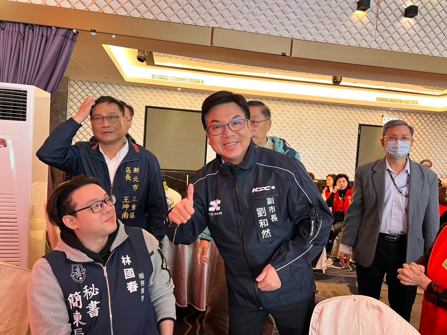 有意爭取新北市長的副市長劉和然,18日代表市長侯友宜出席婦女會新春團拜,成現場焦點。