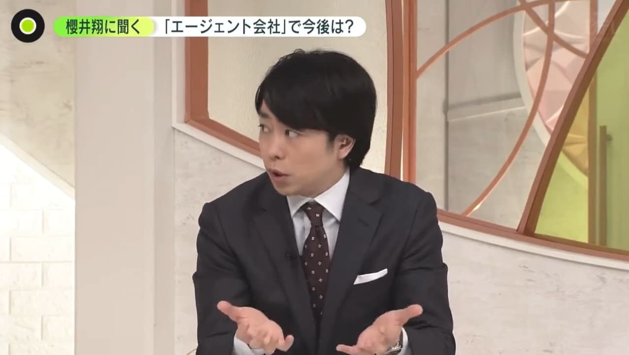 櫻井翔透露這陣子也與成員們密切聯繫,討論未來與公司的合作方式。(翻攝自日本電視台)