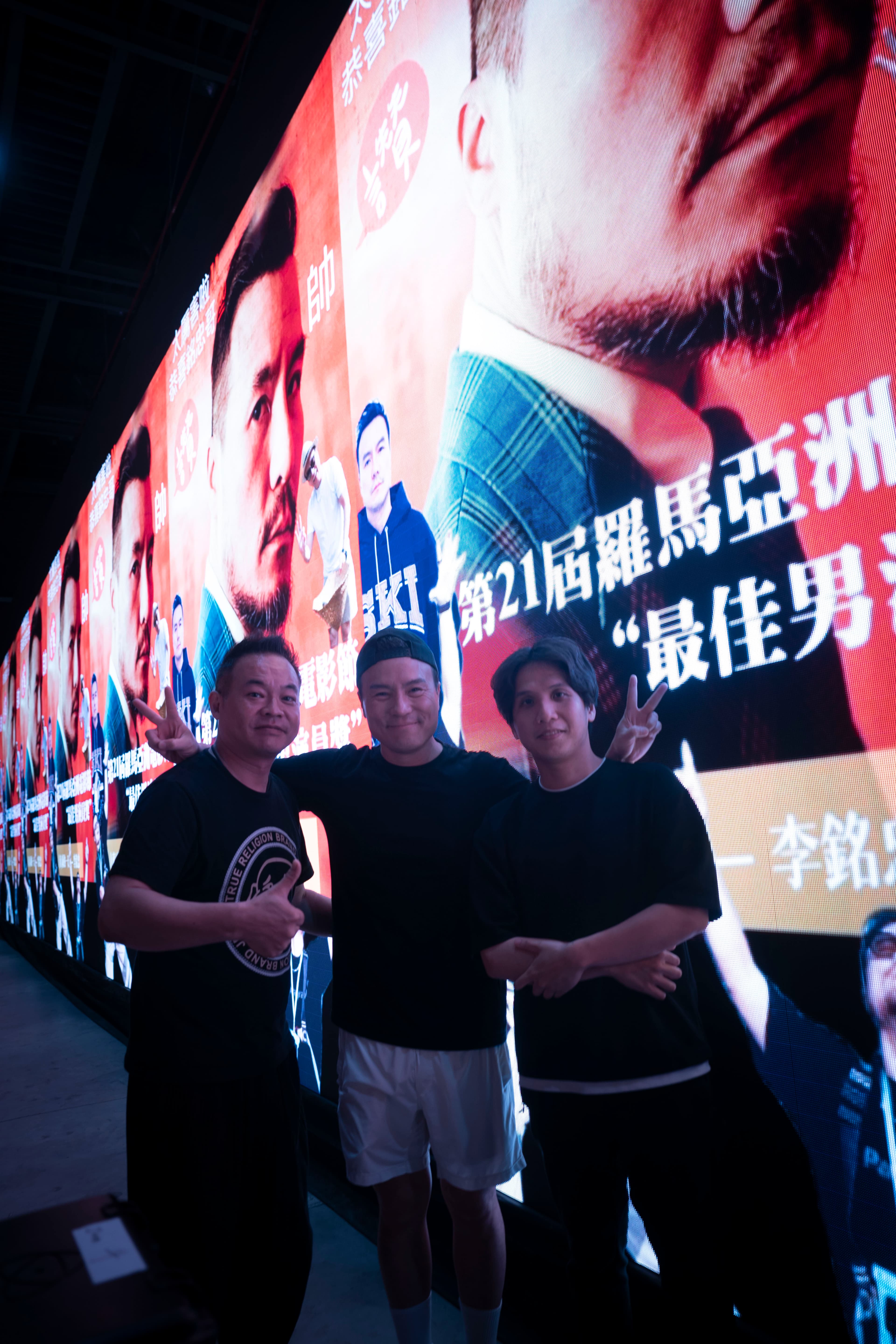 《96分鐘》監製鄒介中（左起）、演員李銘忠與導演洪子烜。（華影國際提供）