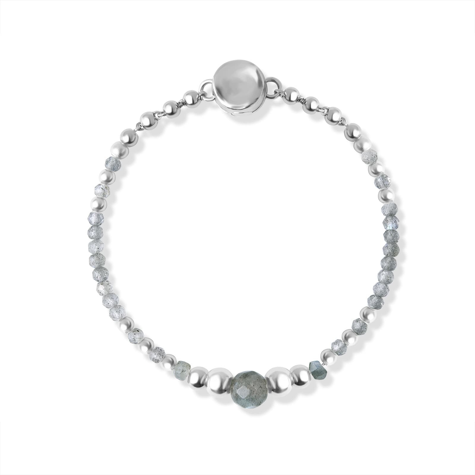 「冬眠」924純銀拉長石磁吸項鍊。NT$4,980（OLIVIA YAO JEWELLERY提供）