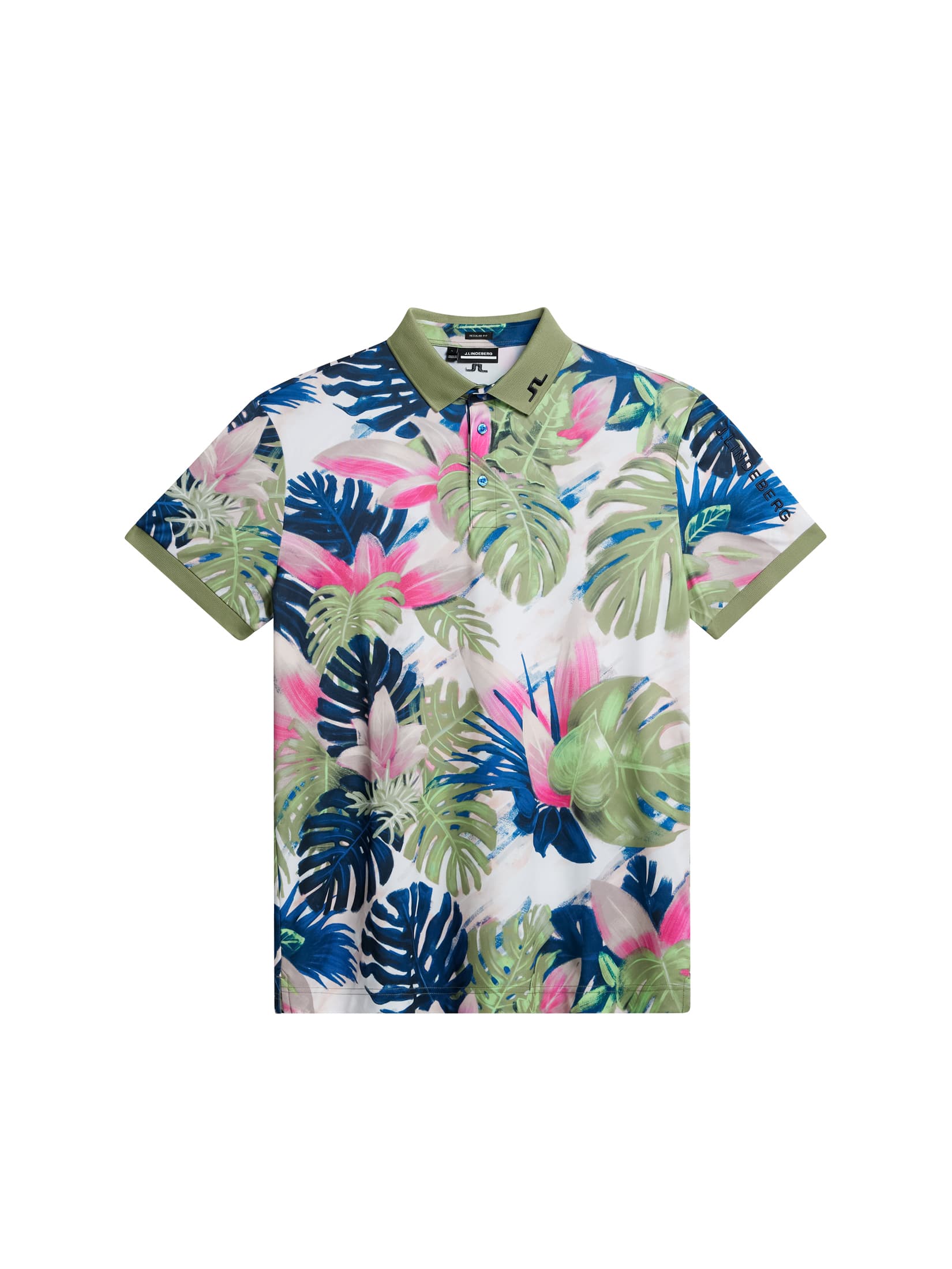 熱帶印象Polo衫。NT$4,980(J.LINDEBERG提供)