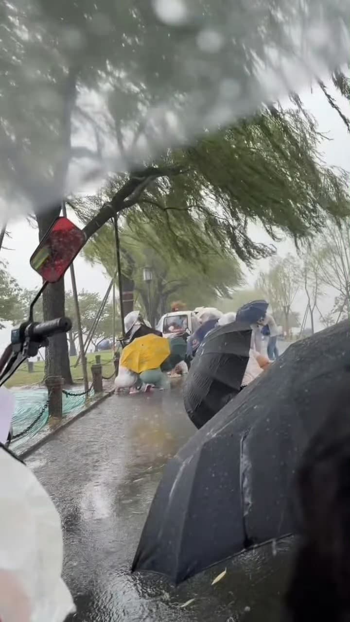 白海豚颱風登陸中國。(翻攝自微博)