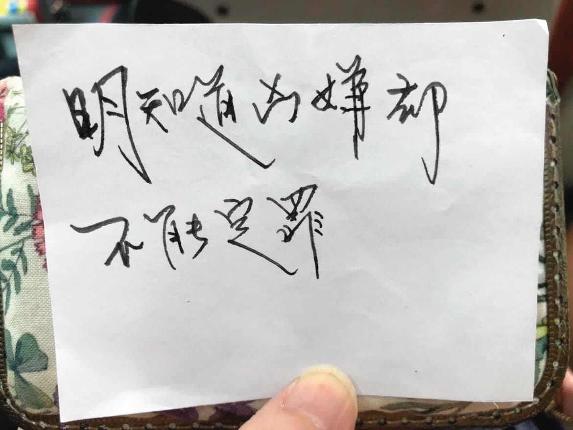承辦檢警以紙條寫下對小芬命案的想法,藉此紓解心中多年的遺憾。(翻攝東森新聞)