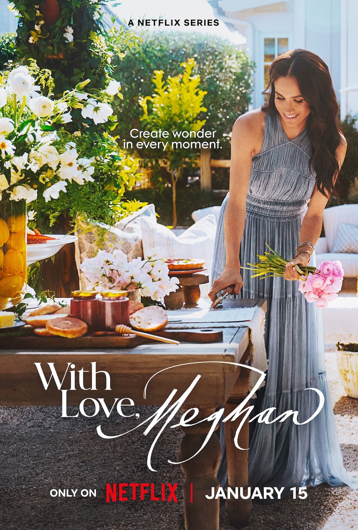 梅根新節目《With Love, Meghan》,15日將在Netflix播出。(翻攝Netflix)