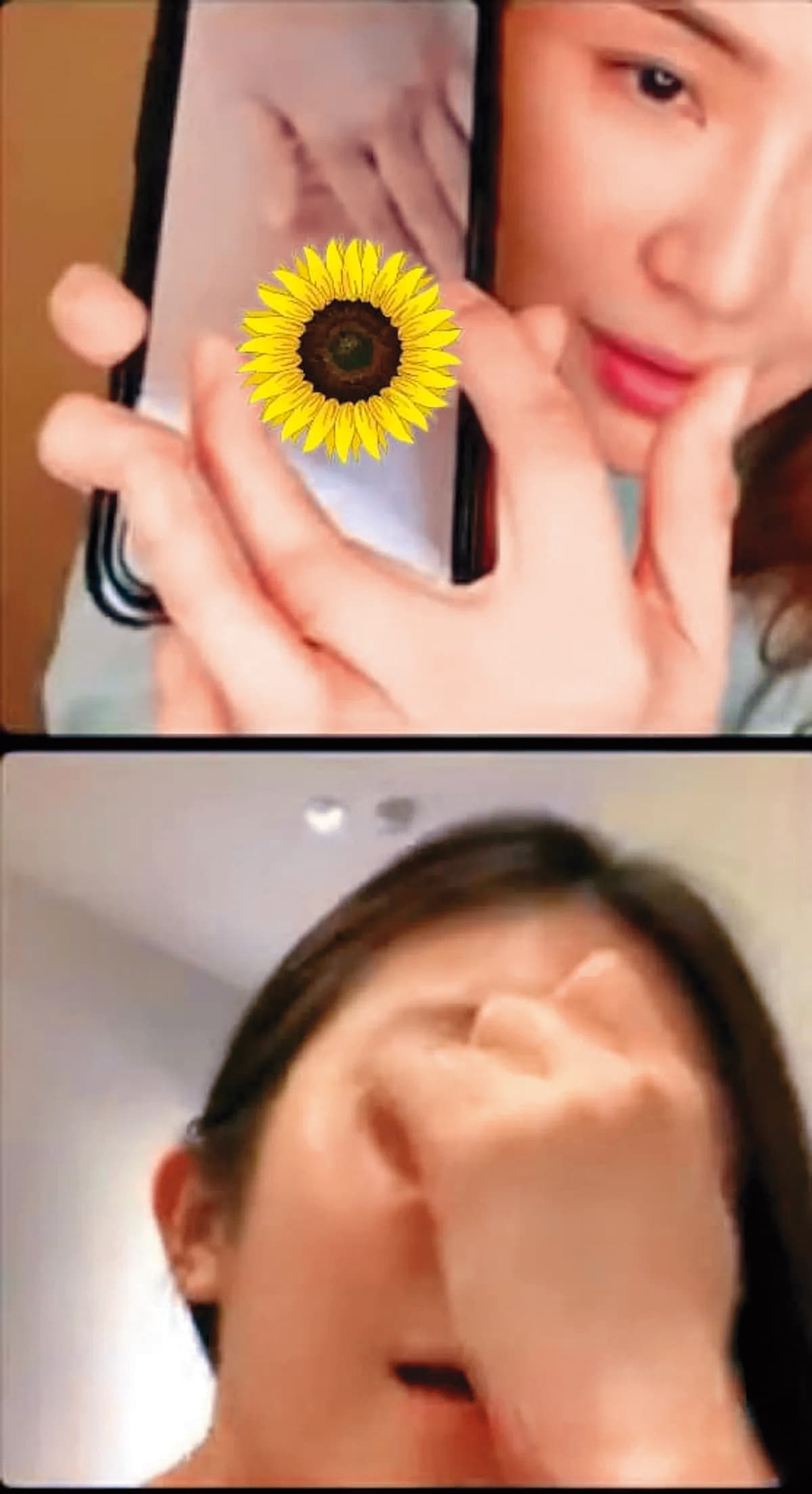 陳沂和網紅鄭女直播,形容鄭女股溝處的陰影是黑菊「形容女人美麗」。(翻攝自陳沂臉書)