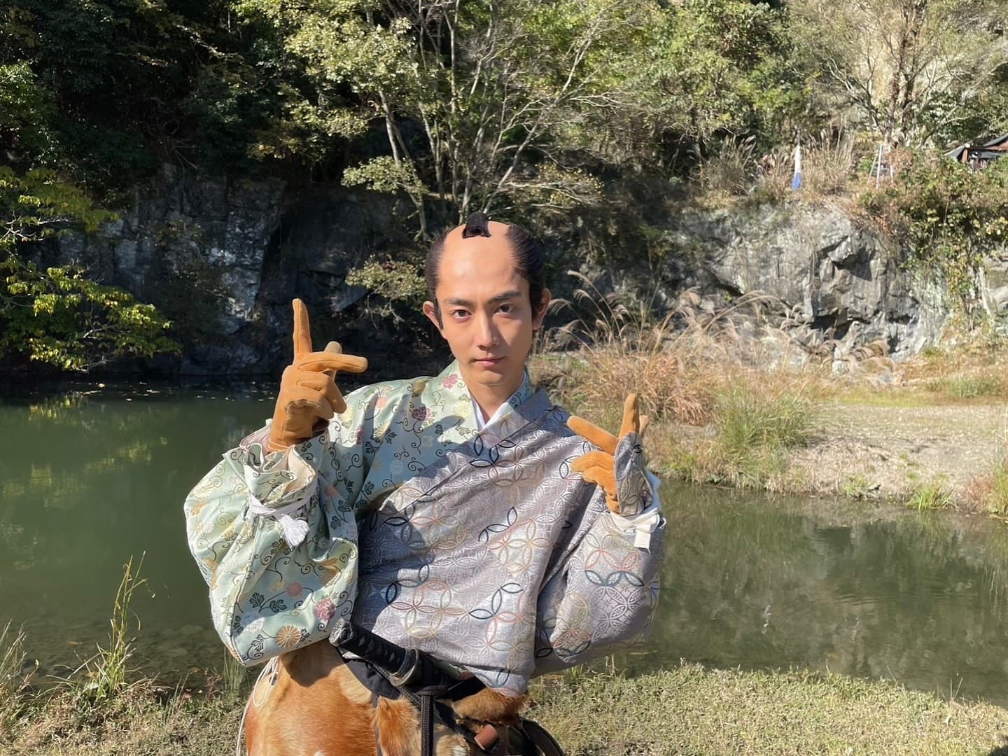 駒木根葵汰為時代劇《新•暴れん坊将軍》剃了月代頭。(翻攝駒木根葵汰INS)