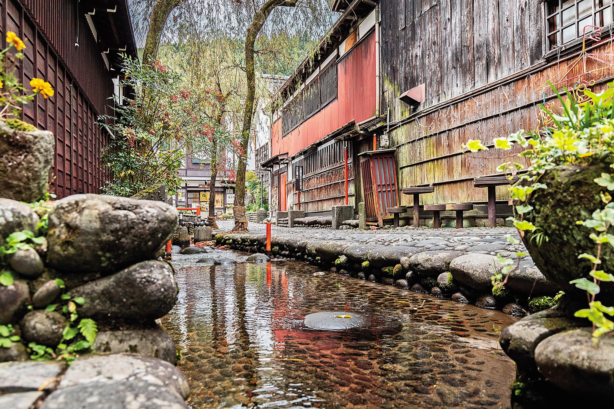 郡上八幡因「町家與水利設施合而為一的歷史風景」被列為保存區,街道上到處都能看到水路小徑。