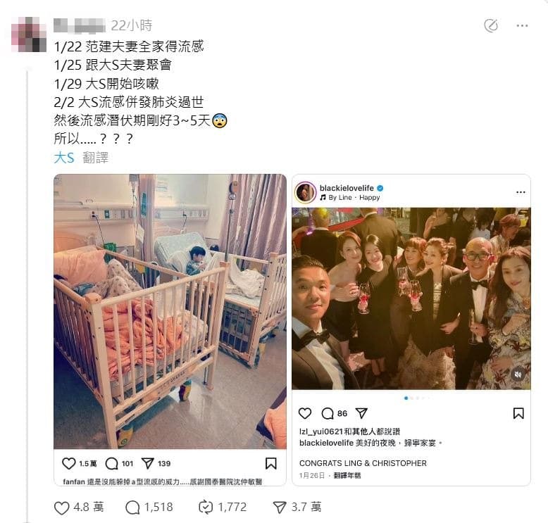 網友列出時序,引發討論。(翻攝Threads)