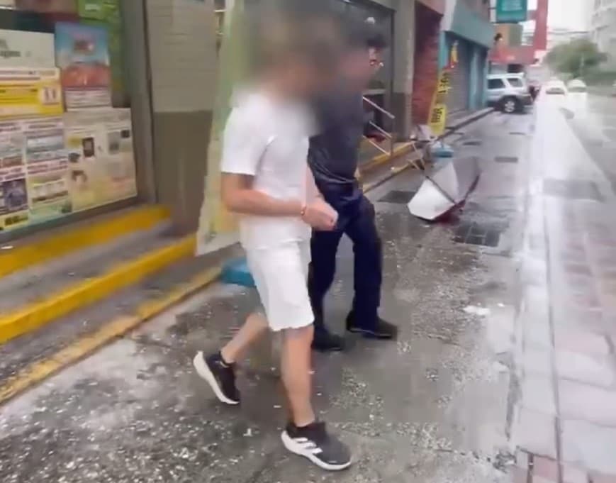 警方訊後將陳男依竊盜罪移送法辦。(翻攝畫面)