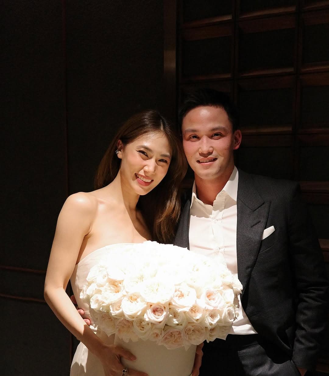 阿努廷兒子去年和女模結婚,對方是泰國傳奇歌星之女。(翻攝自pek_c IG)