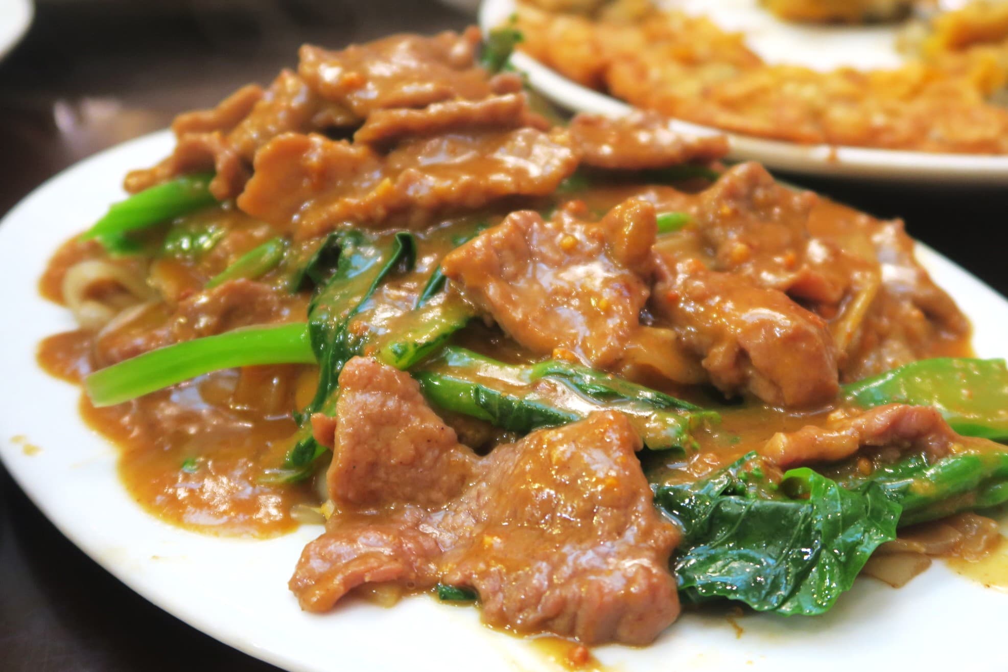 「沙嗲牛肉炒河」的花生醬氣味非常濃郁。