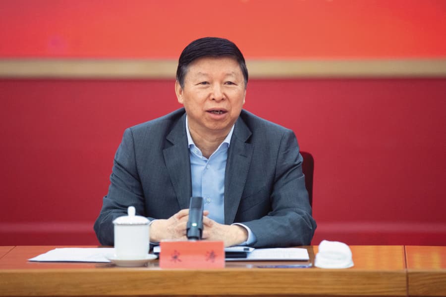 青商會「小陸委會」一月前往中國交流,與中國國台辦主任宋濤會面。(翻攝國台辦官網)
