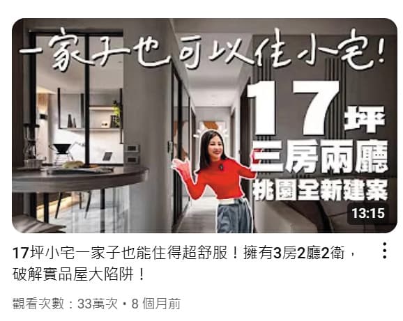 小Call跨足YouTube做房產開箱，慢慢做出心得，有些點閱率火爆。（翻攝自小CALL I'm Little Call YouTube）