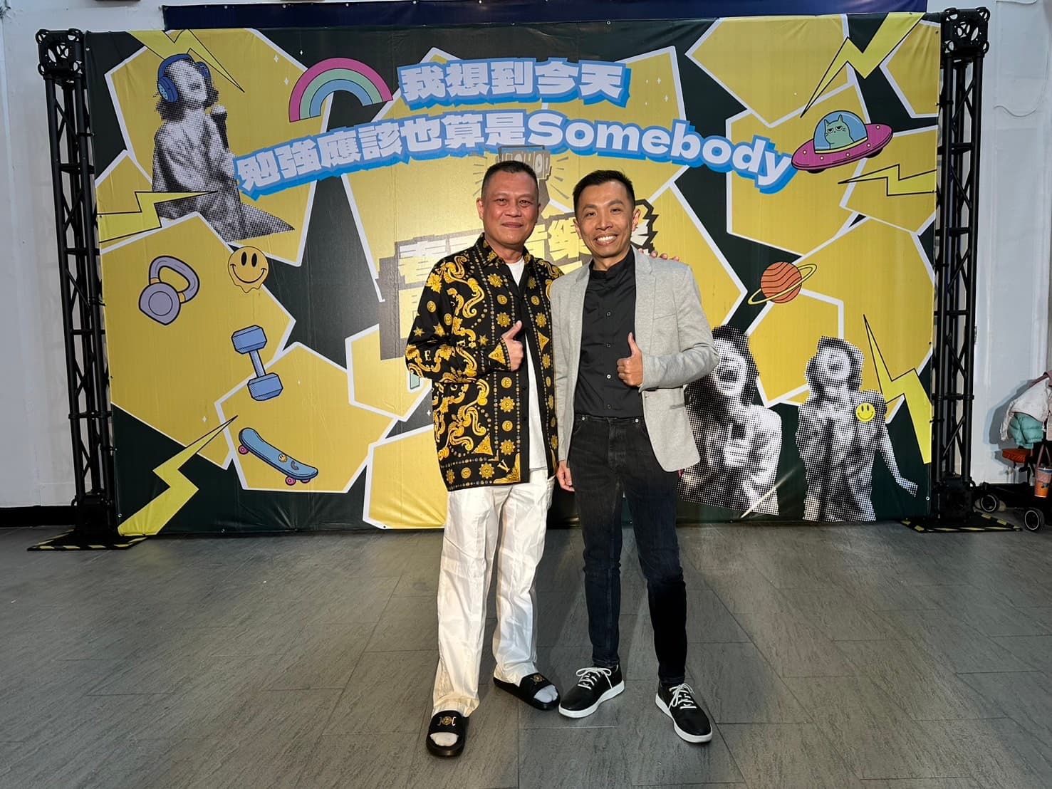健身工廠董事長陳尚義（左）與 總經理林洵賢（右）。（健身工廠提供）