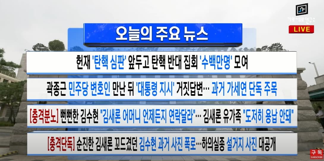 《橫豎研究所》在獲得家屬的同意後,最終決定公開了所有照片裡「尺度最小的下衣失蹤洗碗照」。(翻攝自YouTube@가로세로연구소)