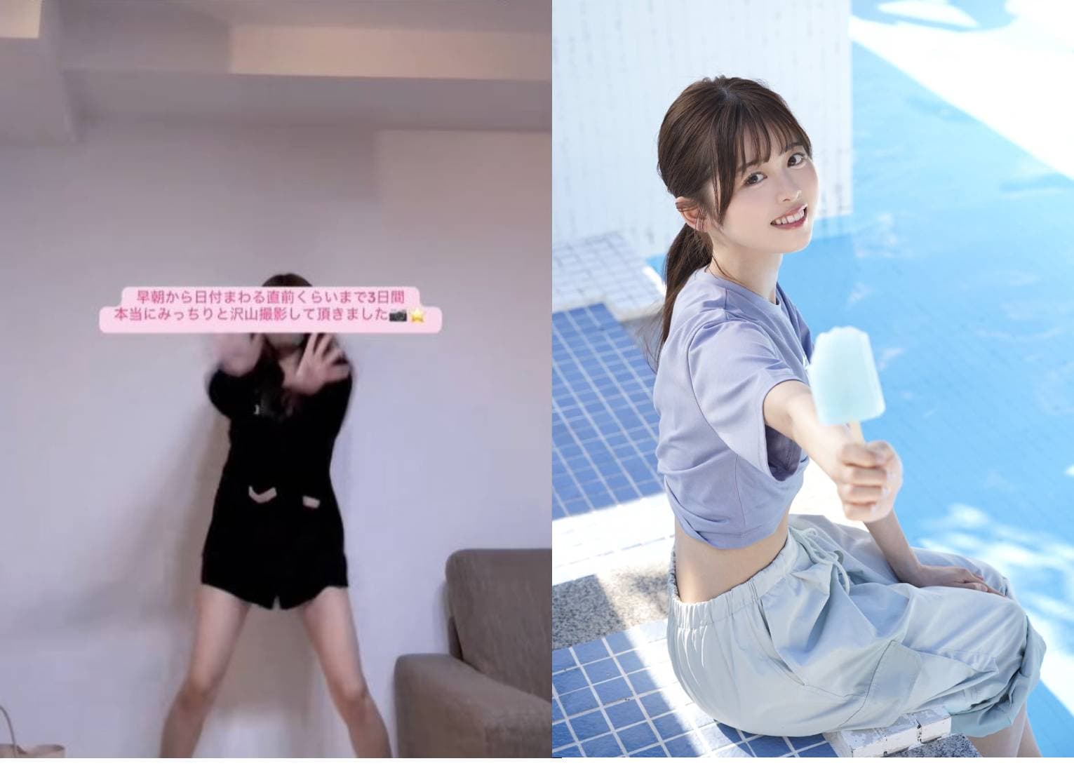 櫻乃莉乃就是先前在TikTok蒙臉跳舞的網紅,其實她也曾經當過偶像藝人。(翻攝X/@sakurano_rino)