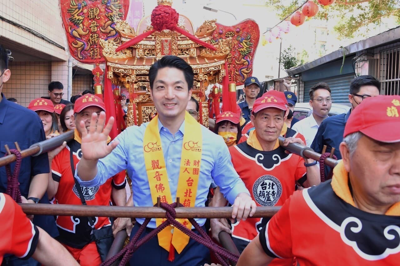 蔣萬安今也受邀出席活動，但並未對藍白合議題發表看法。（台北市政府提供）