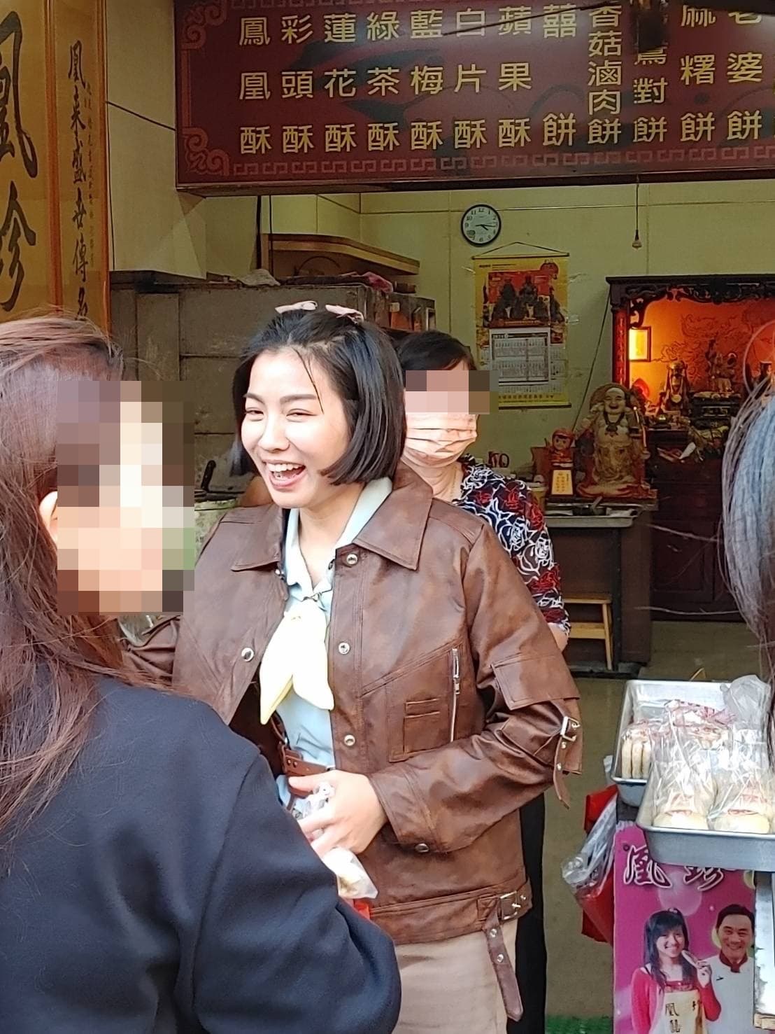 3月中米可白回鹿港老家被捕獲肉肉臉。(讀者提供)