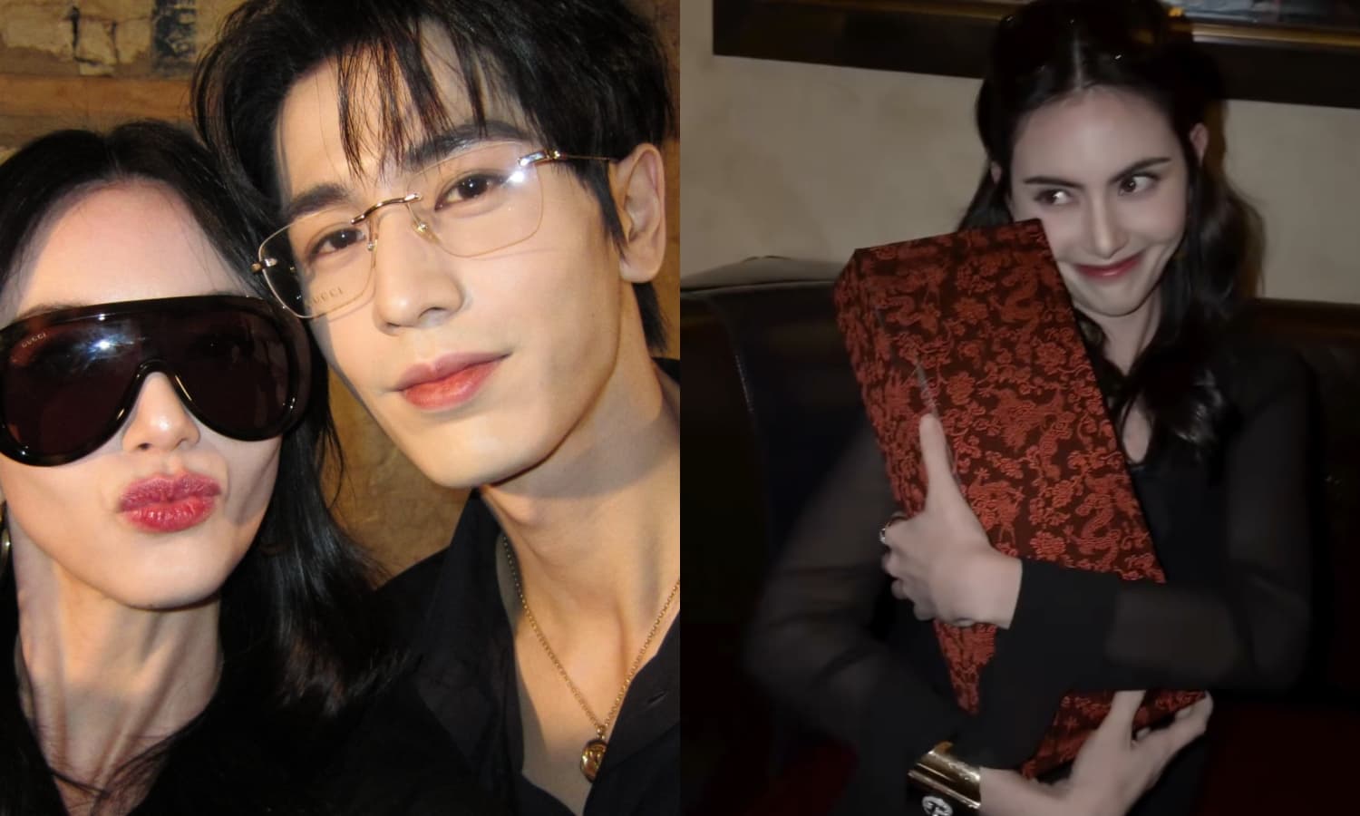 泰國女星Mai Davika生日,張凌赫送上生日禮物讓她超開心。(翻攝Mai Davika IG)