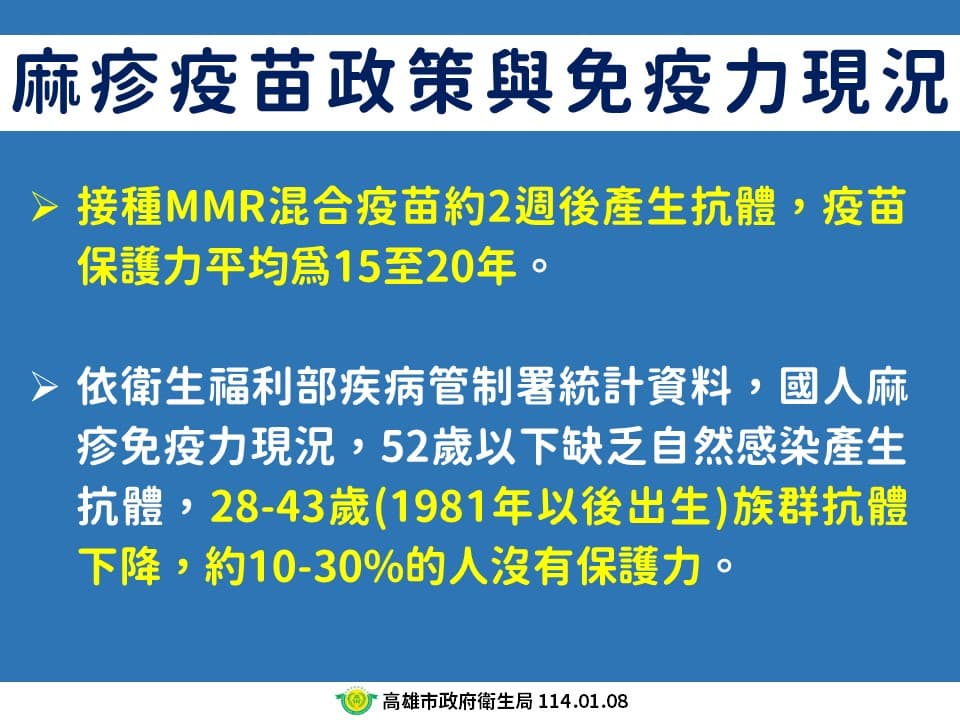 高雄市衛生局說明疫苗政策。(高雄市衛生局提供)