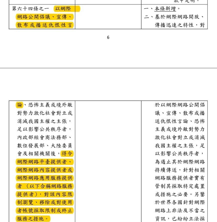 政院日前通過《社會秩序維護法》修正草案，修法內容引起譁然。（翻攝自臉書）