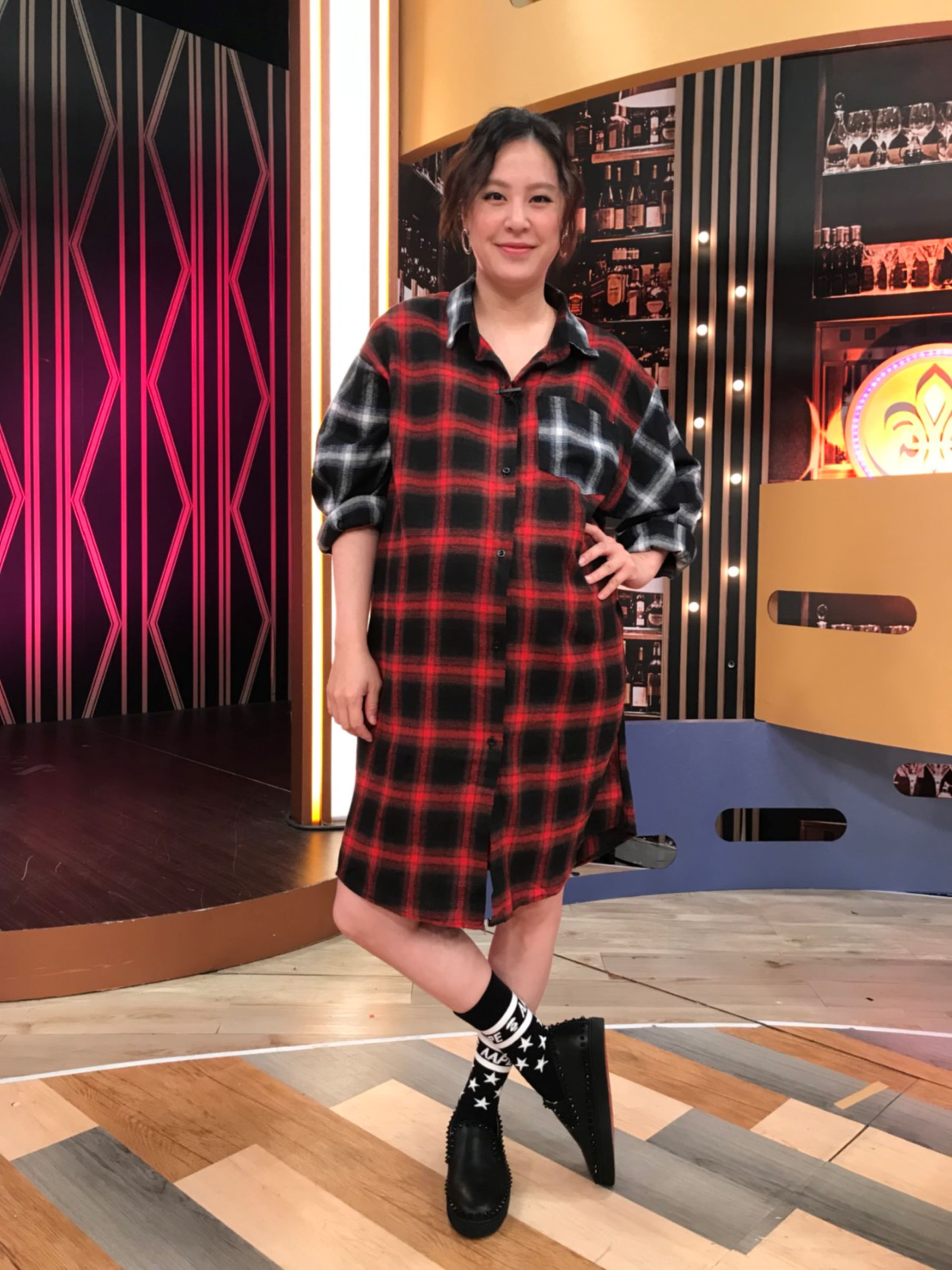 黃小柔對於少女時代吃不胖的身材十分懷念，婚後曾一度上升57公斤。（黃小柔提供）