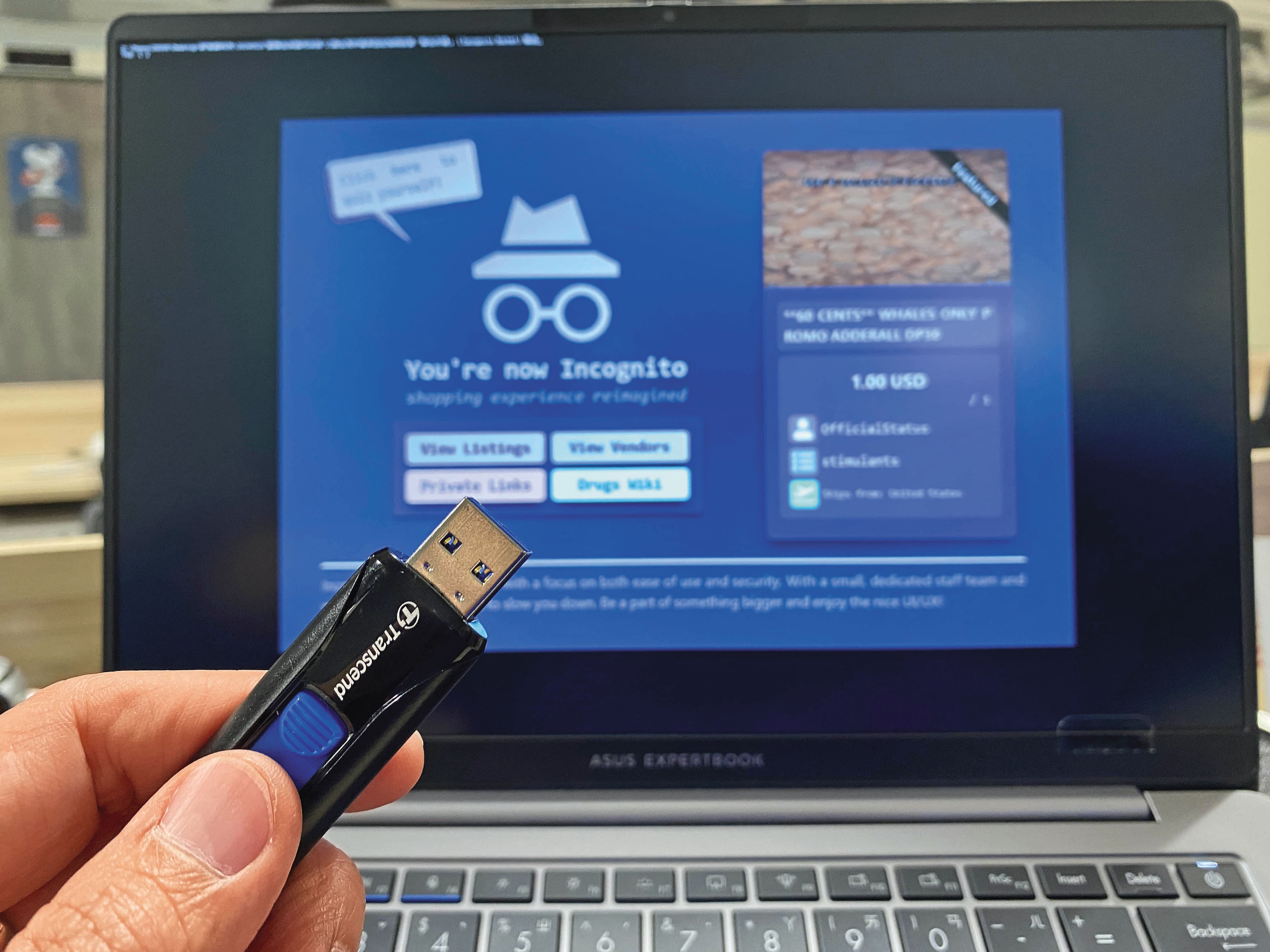 林睿庠架設暗網販毒,檢調查扣他的銀行保險箱發現隨身碟加密處理,不排除其中藏有虛擬幣帳密,正全力破解中。