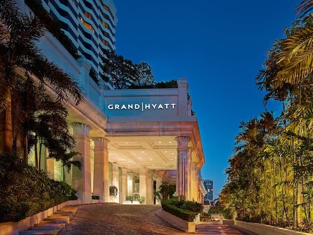 位於曼谷市中心的愛侶灣君悅飯店發生離奇命案。(翻攝自Grand Hyatt Erawan hotel)