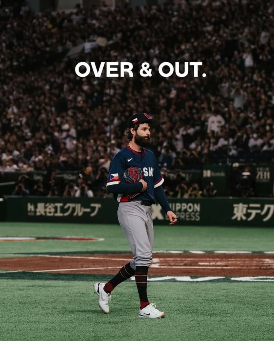 本次是捷克投手薩托利亞的最後一次參賽。(翻攝自Instagram @baseballczech)